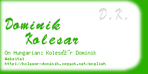 dominik kolesar business card